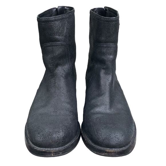 Tory Burch Women's Selena Black Distressed Suede Leather Ankle Boot Size US 8.5 - Picture 7 of 10